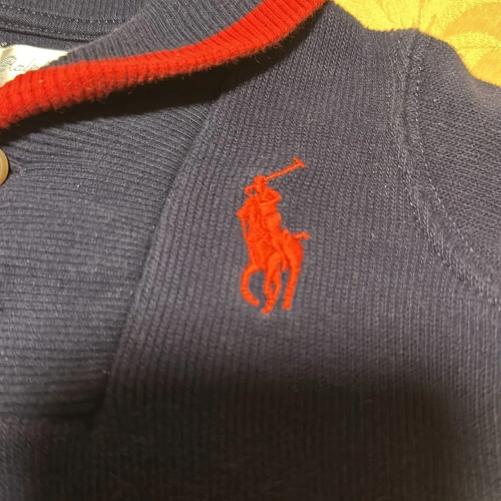 Ralph Lauren 100% Cotton Shawl Collar Footed long sleeve outfit size 9 M